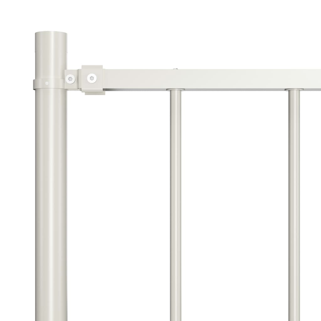 Vidaxl schuttingpaneel met palen gepoedercoat staal 1,81x1,25 m wit