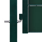 Vidaxl poort 100x124 cm pvc en staal groen