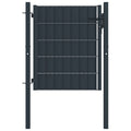 Vidaxl hekpoort pvc en staal 100x81 cm antraciet