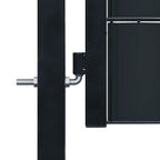 Vidaxl hekpoort pvc en staal 100x81 cm antraciet