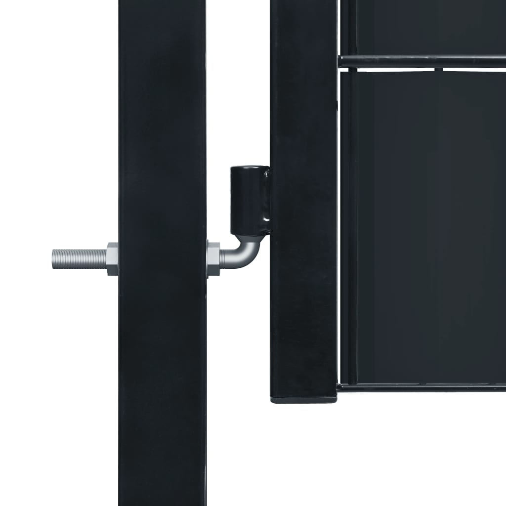 Vidaxl hekpoort pvc en staal 100x81 cm antraciet