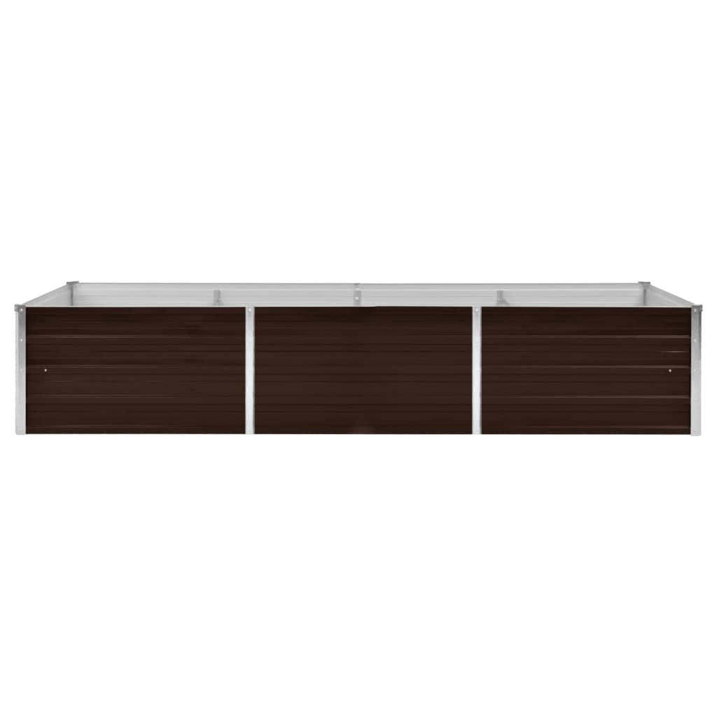 Vidaxl plantenbak verhoogd 240x80x45 cm gegalvaniseerd staal bruin