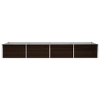 Vidaxl plantenbak verhoogd 320x80x45 cm gegalvaniseerd staal bruin