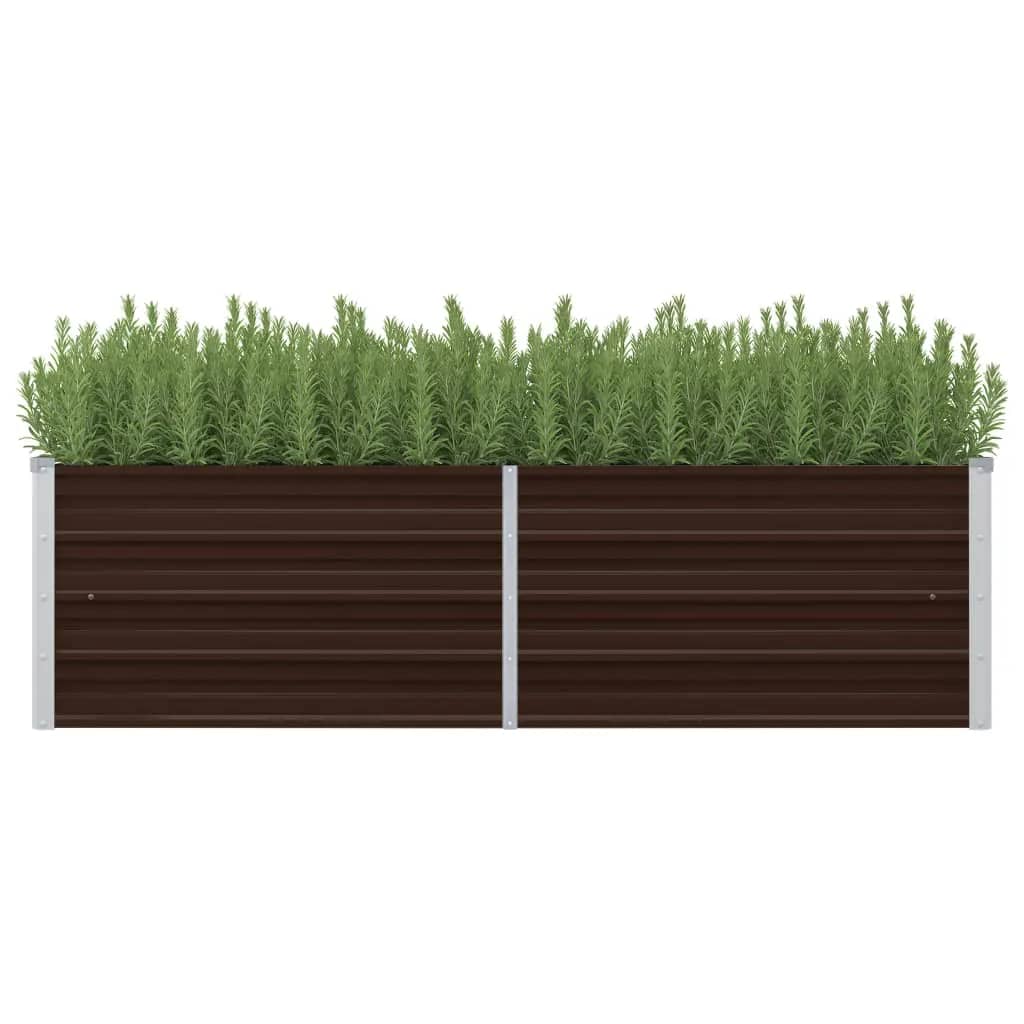 Vidaxl plantenbak verhoogd 160x40x45 cm gegalvaniseerd staal bruin