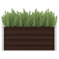 Vidaxl plantenbak verhoogd 100x40x45 cm gegalvaniseerd staal bruin