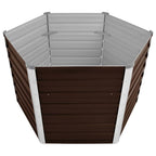 Vidaxl plantenbak verhoogd 129x129x77 cm gegalvaniseerd staal bruin