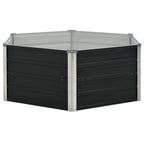Vidaxl plantenbak verhoogd 129x129x45cm gegalvaniseerd staal antraciet