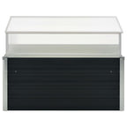 Vidaxl tuinkas 100x100x77 cm gegalvaniseerd staal antraciet