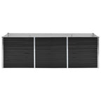 Vidaxl plantenbak verhoogd 240x80x77 cm gegalvaniseerd staal antraciet