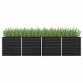 Vidaxl plantenbak verhoogd 320x80x77 cm gegalvaniseerd staal antraciet