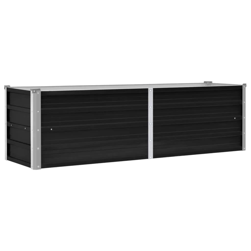 Vidaxl plantenbak verhoogd 160x40x45 cm gegalvaniseerd staal antraciet