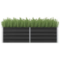 Vidaxl plantenbak verhoogd 160x40x45 cm gegalvaniseerd staal antraciet