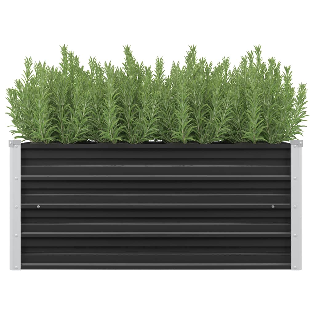 Vidaxl plantenbak verhoogd 100x40x45 cm gegalvaniseerd staal antraciet