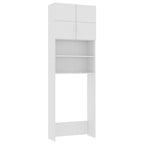 Vidaxl wasmachinekast 64x25,5x190 cm bewerkt hout wit
