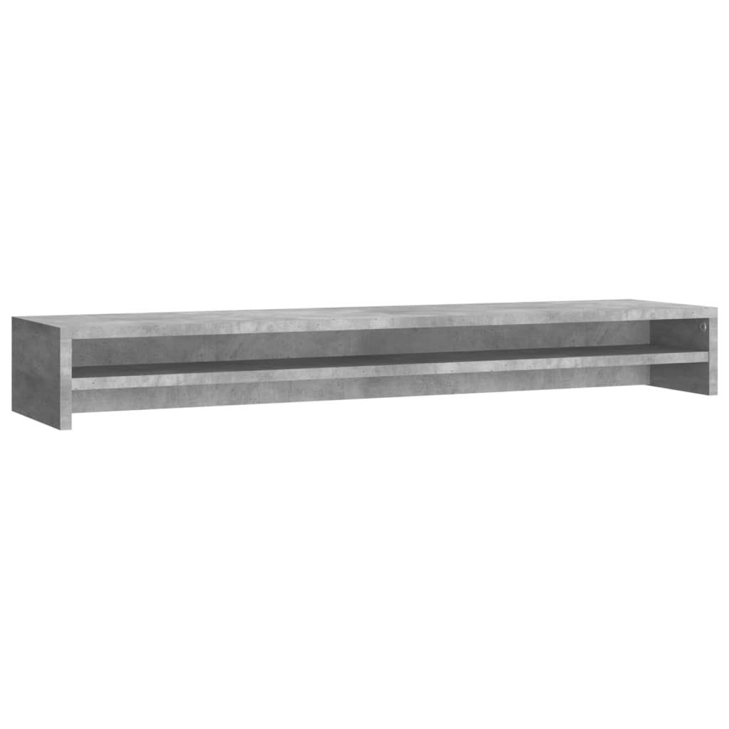 Vidaxl monitorstandaard 100x24x13 cm bewerkt hout betongrijs