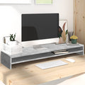 Vidaxl monitorstandaard 100x24x13 cm bewerkt hout betongrijs