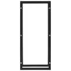 Vidaxl haardhoutrek 44x20x100 cm staal zwart