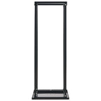 Vidaxl haardhoutrek met basis 37x37x113 cm staal zwart