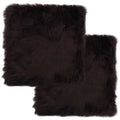 Vidaxl stoelkussens 2 st 40x40 cm echt schapenvacht bruin
