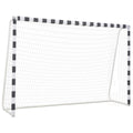 Vidaxl voetbaldoel 300x200x90 cm metaal zwart en wit