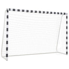 Vidaxl voetbaldoel 300x200x90 cm metaal zwart en wit