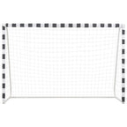 Vidaxl voetbaldoel 300x200x90 cm metaal zwart en wit