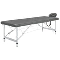 Vidaxl massagetafel met 4 zones 186x68 cm aluminium frame antraciet