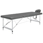 Vidaxl massagetafel met 4 zones 186x68 cm aluminium frame antraciet