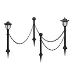 Vidaxl solarlampen 4 st met hekwerk en palen