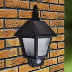 Vidaxl solar-wandlampen 2 st met bewegingsensor zwart