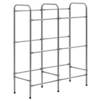 Vidaxl opbergrek voor 6 kratten 96x33x116 cm steel zilverkleurig