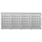 VidaXL Containerberging vierdubbel 240 L roestvrij staal