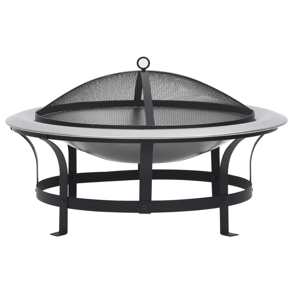Vidaxl tuinvuurplaats met grill 76 cm roestvrij staal