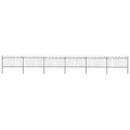 VidaXL Tuinhek met ronde bovenkant 10,2x1 m staal zwart