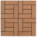 VidaXL 22 st Terrastegels 30x30 cm 2 m² HKC bruin