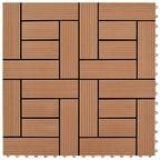 VidaXL 22 st Terrastegels 30x30 cm 2 m² HKC bruin