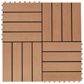 VidaXL 22 st Terrastegels 30x30 cm 2 m² HKC teakkleur