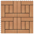 VidaXL 22 st Terrastegels 30x30 cm 2 m² HKC teakkleur