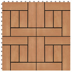 VidaXL 22 st Terrastegels 30x30 cm 2 m² HKC teakkleur
