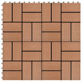 VidaXL 22 st Terrastegels 30x30 cm 2 m² HKC bruin