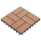 VidaXL 22 st Terrastegels 30x30 cm 2 m² HKC bruin