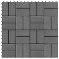VidaXL 22 st Terrastegels 30x30 cm 2 m² HKC grijs