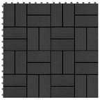 VidaXL 22 st Terrastegels 30x30 cm 2 m² HKC zwart