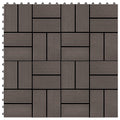 VidaXL 22 st Terrastegels 30x30 cm 2 m² HKC donkerbruin