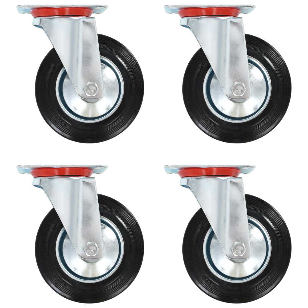 Vidaxl 8 st zwenkwielen 160 mm