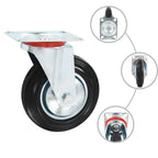 Vidaxl 8 st zwenkwielen 160 mm