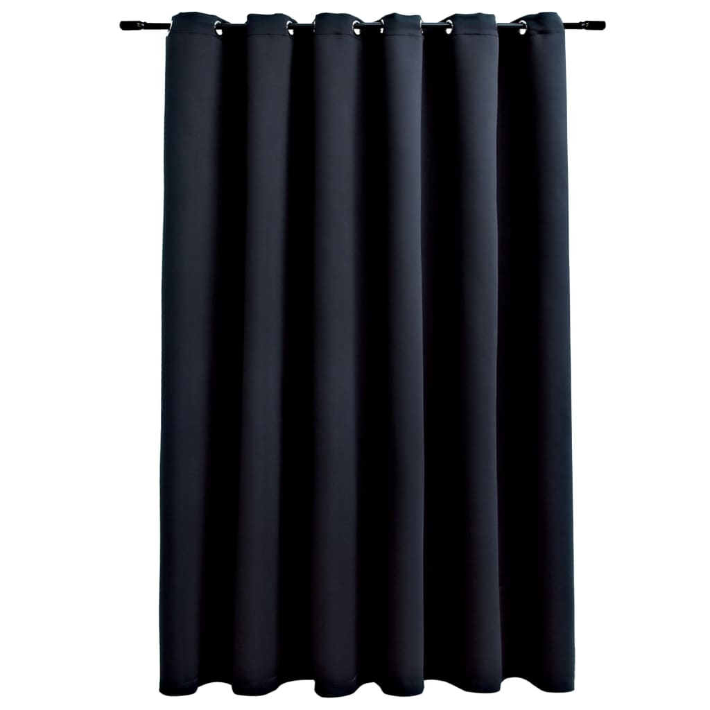 Vidaxl gordijn verduisterend met metalen ringen 290x245 cm zwart