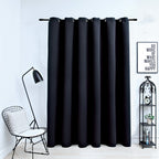Vidaxl gordijn verduisterend met metalen ringen 290x245 cm zwart