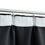 Vidaxl gordijnen verduisterend met haken 2 st 140x225 cm zwart