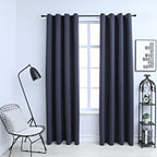 Vidaxl gordijnen verduisterend met ringen 2 st 140x225 cm antraciet